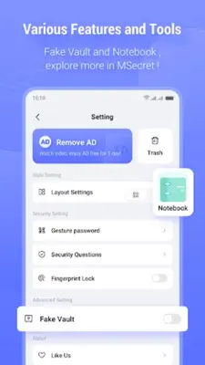 MSecret- Hide Photos & Videos android App screenshot 0